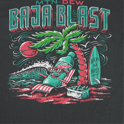 Mountain Dew Baja Blast Chillin Mens T Shirt Black