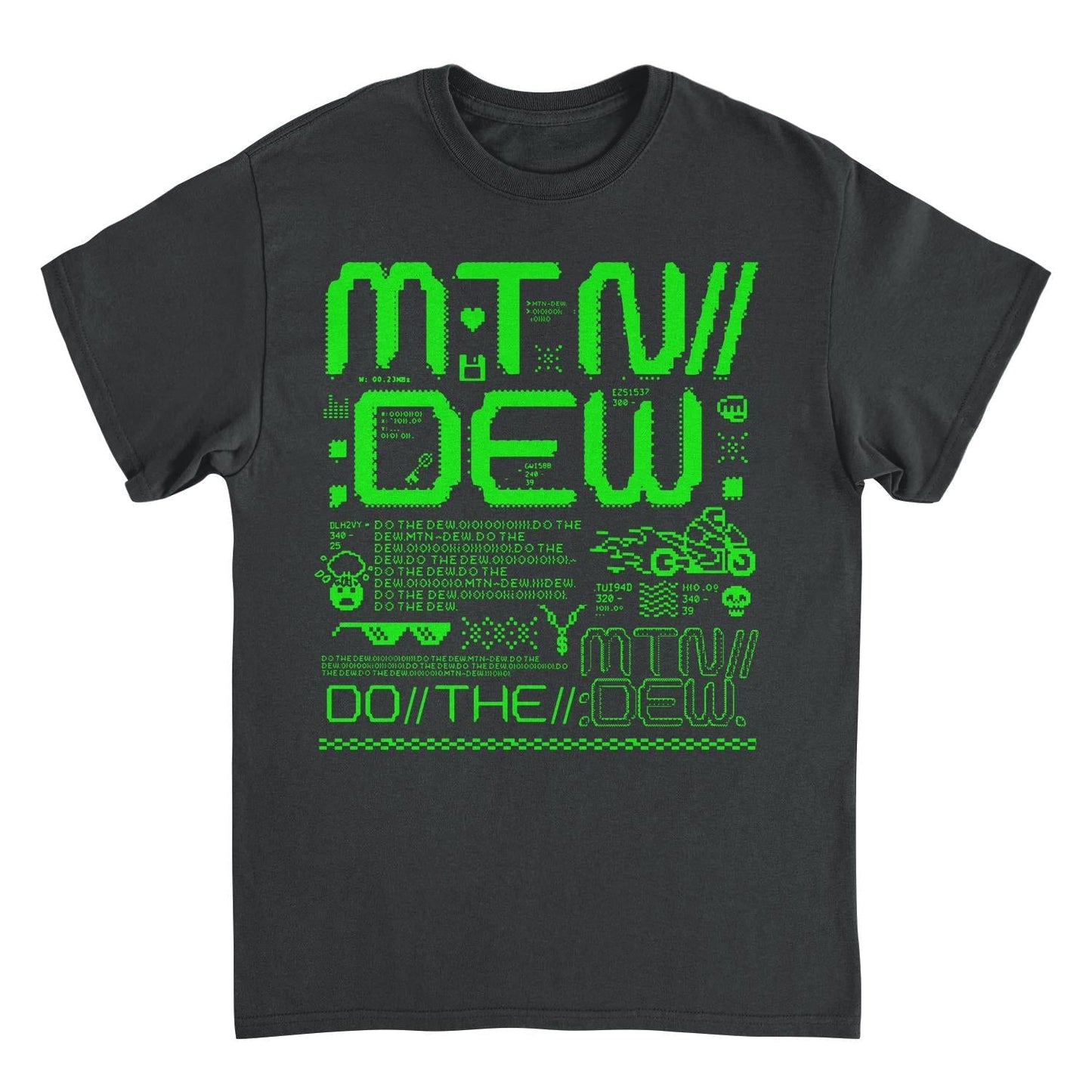 Mountain Dew Pixel Dew Black Mens T Shirt