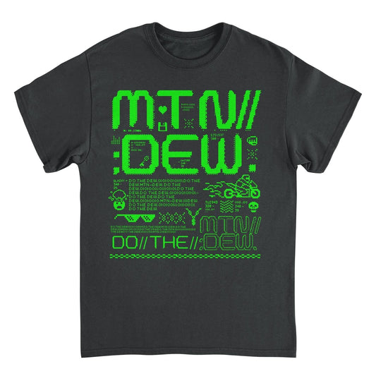 Mountain Dew Pixel Dew Black Mens T Shirt
