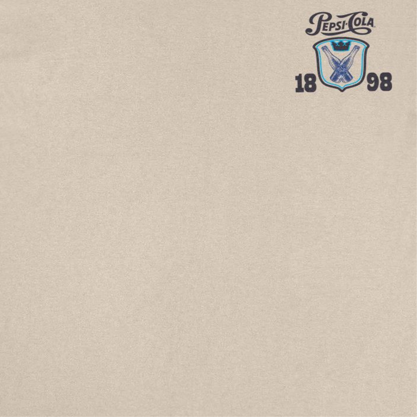 Pepsi Crest 1898 Mens T Shirt Sand