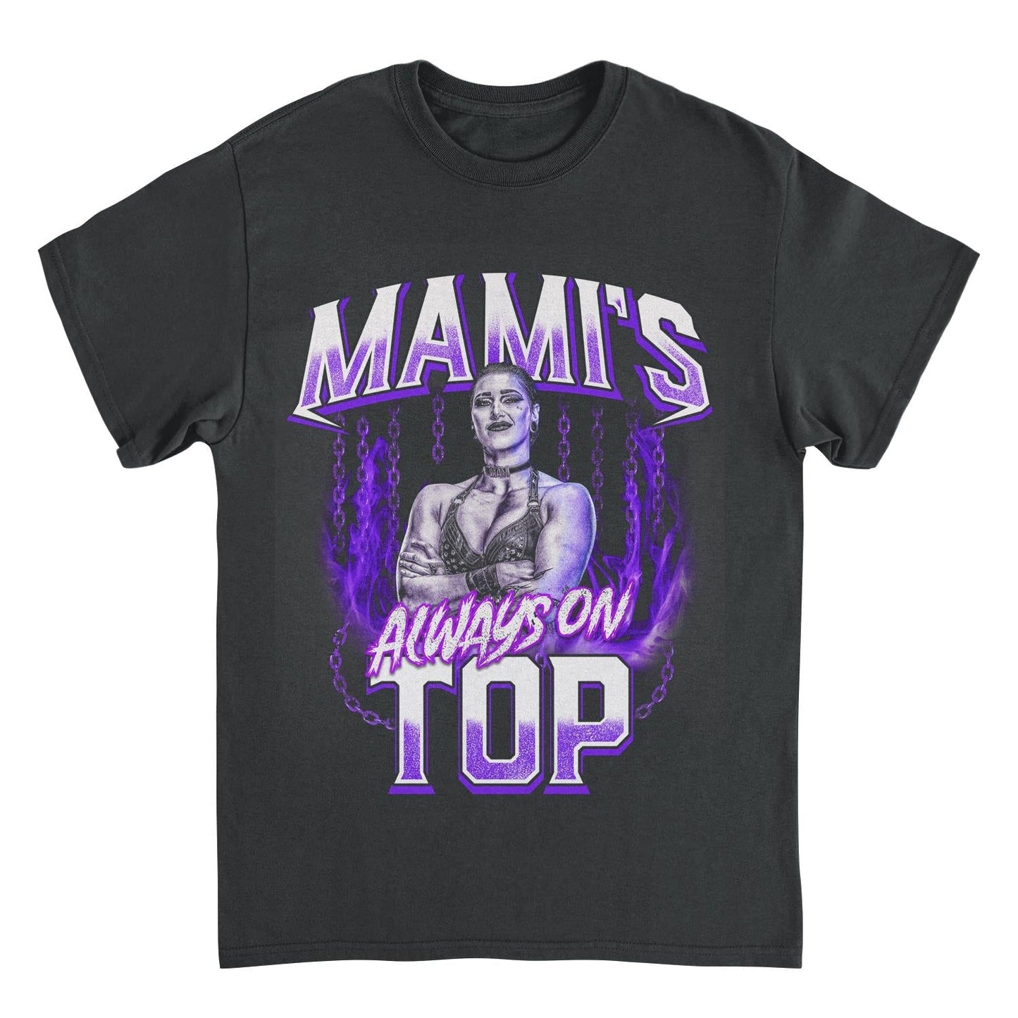 WWE Mami on Top Black Mens T Shirt