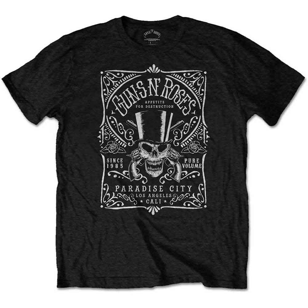 Guns N' Roses Bourbon Label Mens T Shirt
