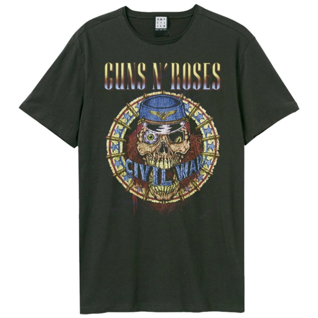 Amplified GUNS N ROSES CIVIL WAR AMPLIFIED VINTAGE CHARCOAL Mens T Shirt