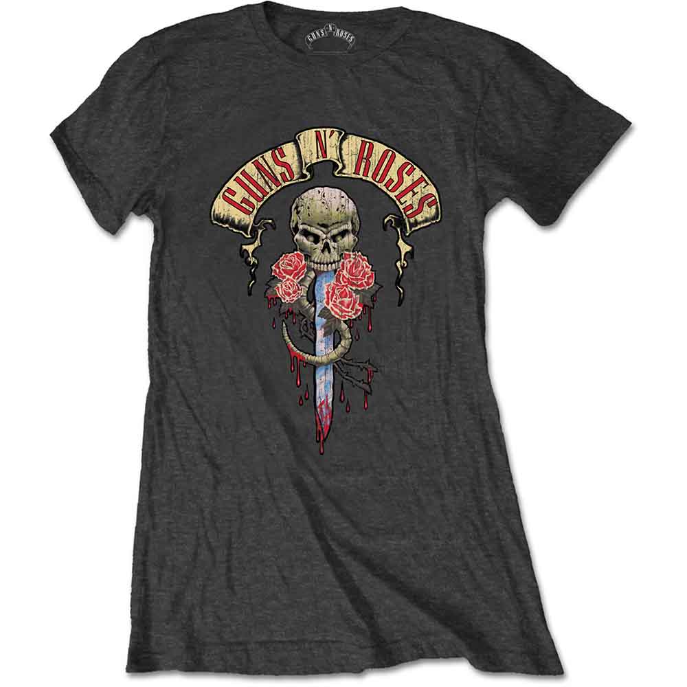 Guns N' Roses Dripping Dagger Womens T Shirt