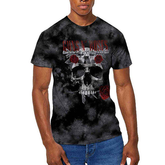 Guns N' Roses Flower Skull Mens T Shirt