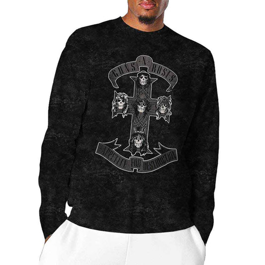 Guns N' Roses Monochrome Cross Long Sleeve Shirt