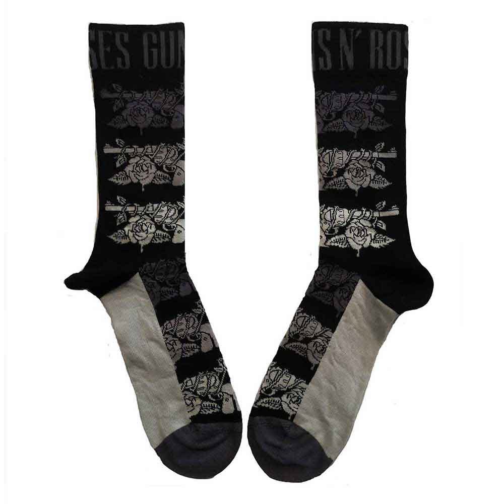 Guns N' Roses Monochrome Pistols Socks Black