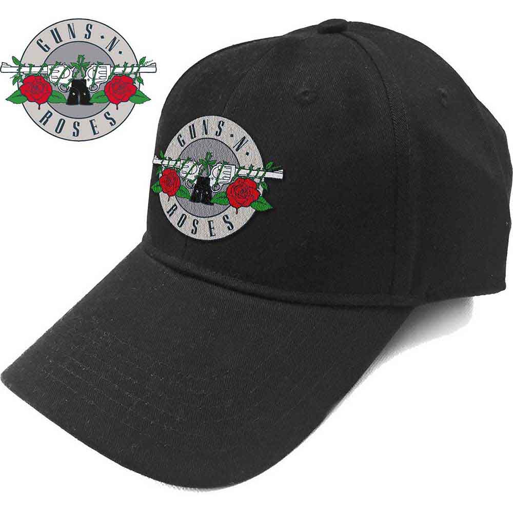 Guns N' Roses Silver Circle Logo Hat Black