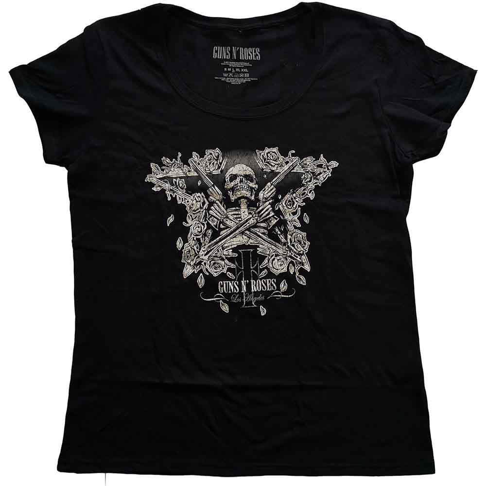 Guns N' Roses Skeleton Guns Womens T Shirt