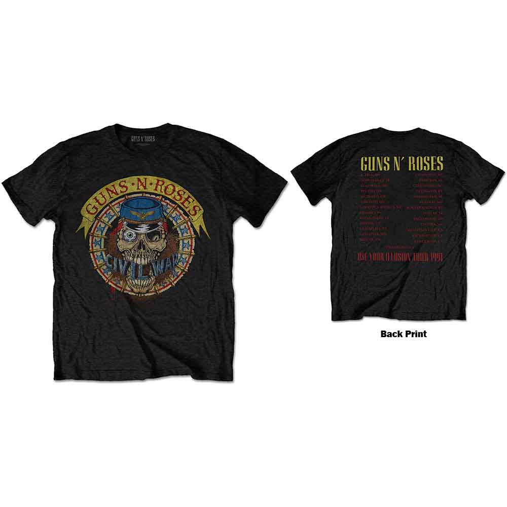 Guns N' Roses Skull Circle Mens T Shirt