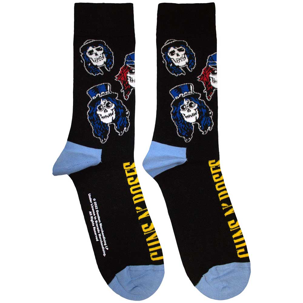 Guns N' Roses Skulls Band Socks Black