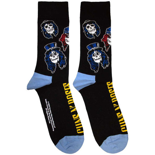 Guns N' Roses Skulls Band Socks Black