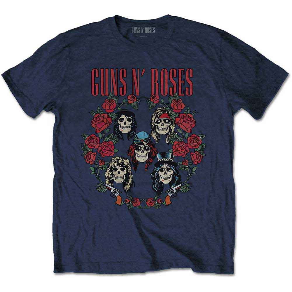 Guns N' Roses Skulls Wreath Mens T Shirt