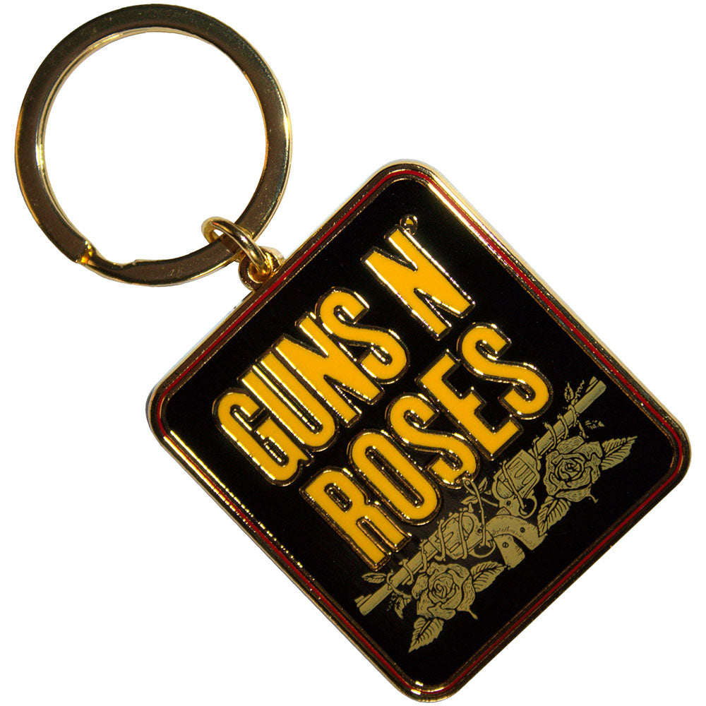 Guns N' Roses Stacked Black Keychain