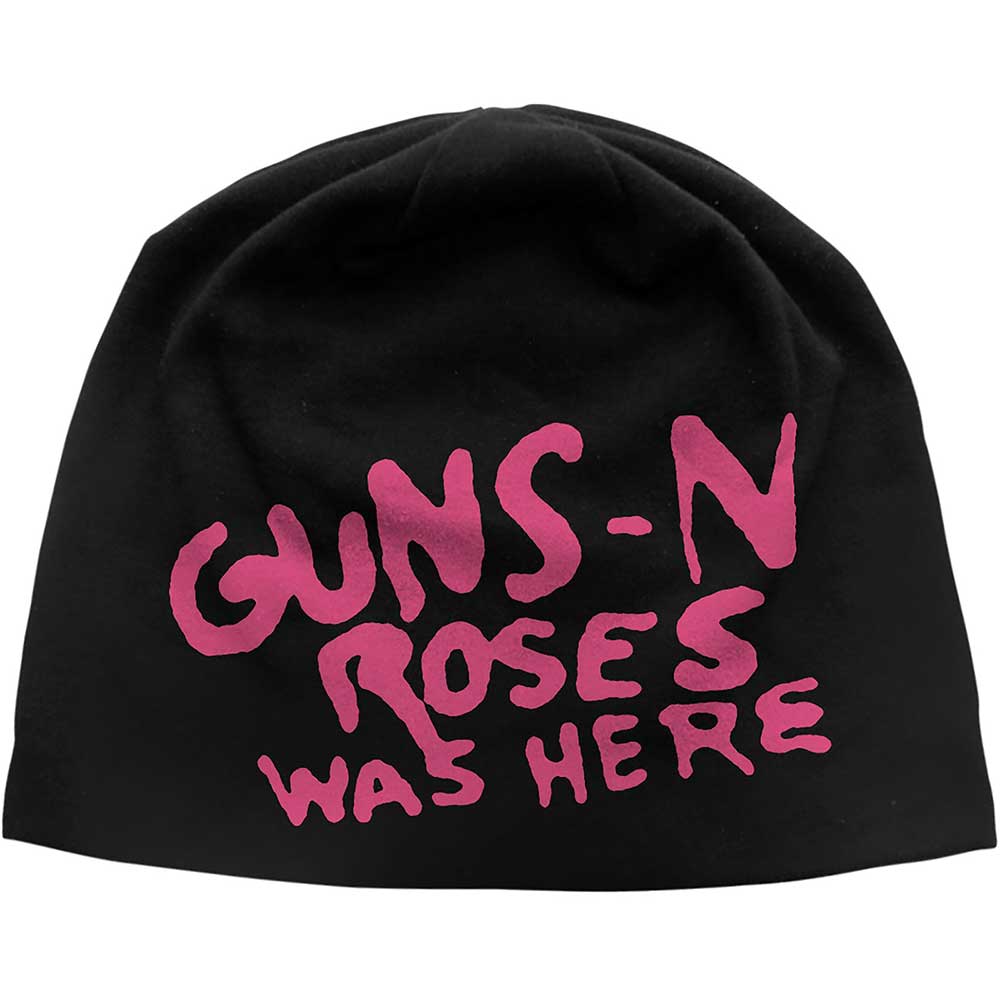 Guns N' Roses Was Here JD Print Beanie Hat Black