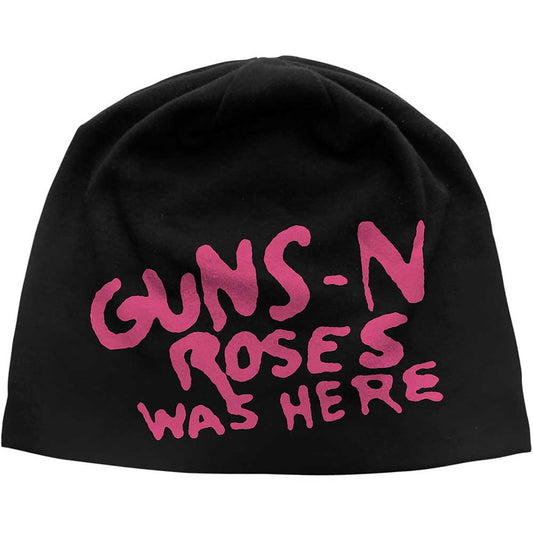 Guns N' Roses Was Here JD Print Beanie Hat Black