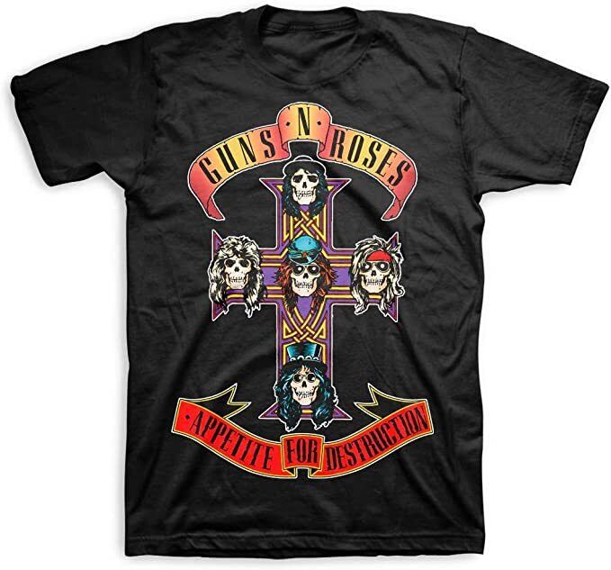 Guns n Roses Appetite for Destruction 1988 Mens T Shirt