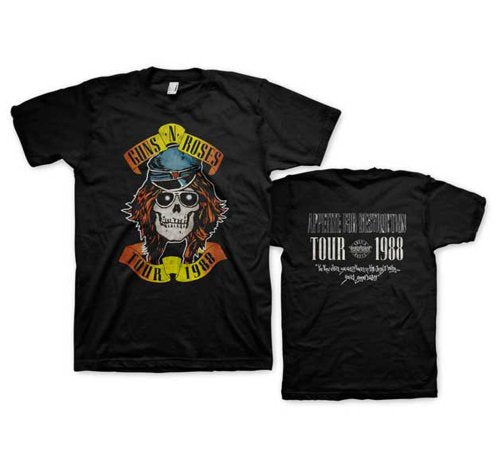 Guns n Roses Appetite Tour 1988 Mens T Shirt Black