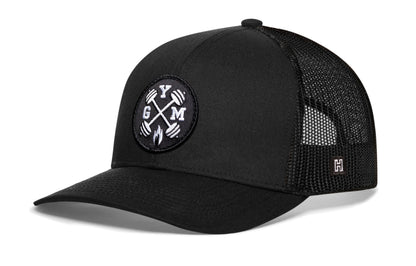 GYM Trucker Haka Hat Black Workout Snapback