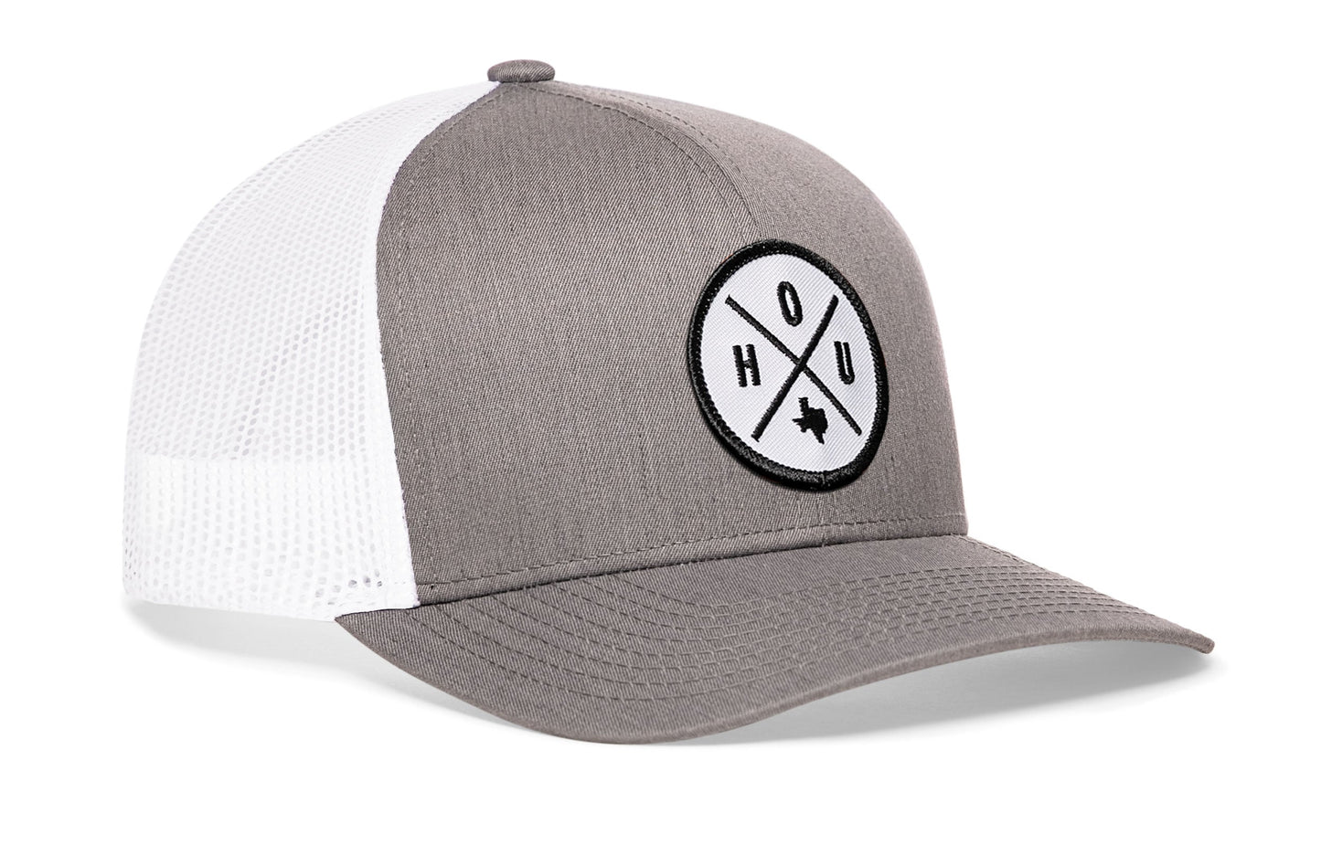Houston Trucker Haka Hat Gray-White HOU X Snapback