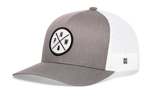 PNW Trucker Haka Hat Gray-White PNW X Snapback