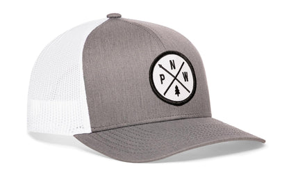 PNW Trucker Haka Hat Gray-White PNW X Snapback