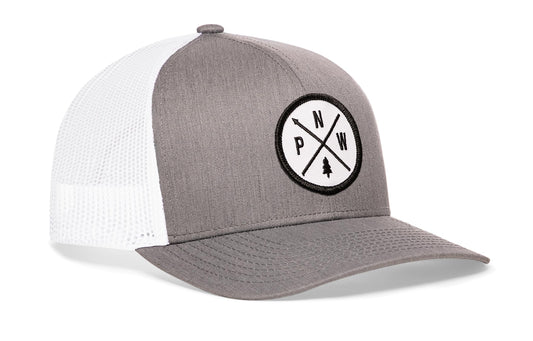 PNW Trucker Haka Hat Gray-White PNW X Snapback