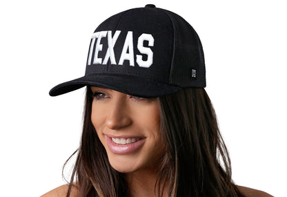 Texas Trucker Haka Hat Black TEXAS Snapback