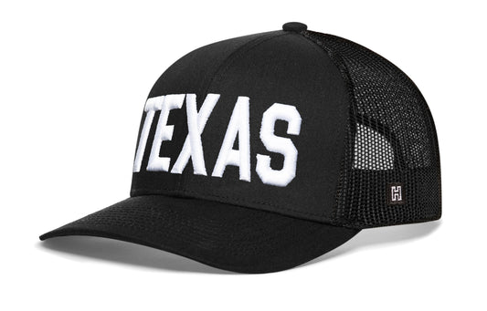 Texas Trucker Haka Hat Black TEXAS Snapback