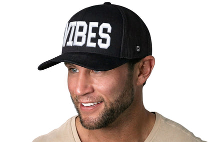 VIBES Trucker Haka Hat Black Good Times Snapback