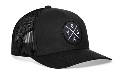 YOGA Trucker Haka Hat Black Fitness Snapback