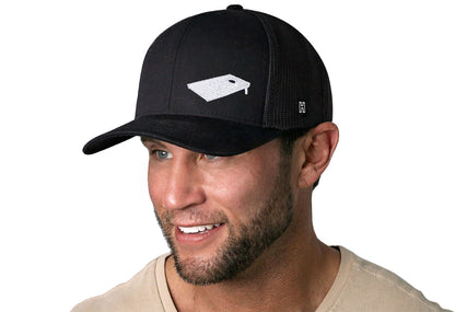 Cornhole Board Trucker Haka Hat Black Bags Snapback