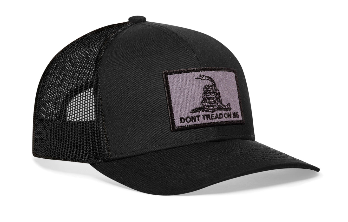 Dont Tread On Me Trucker Haka Hat Black Gadsden Flag Tactical Snapback