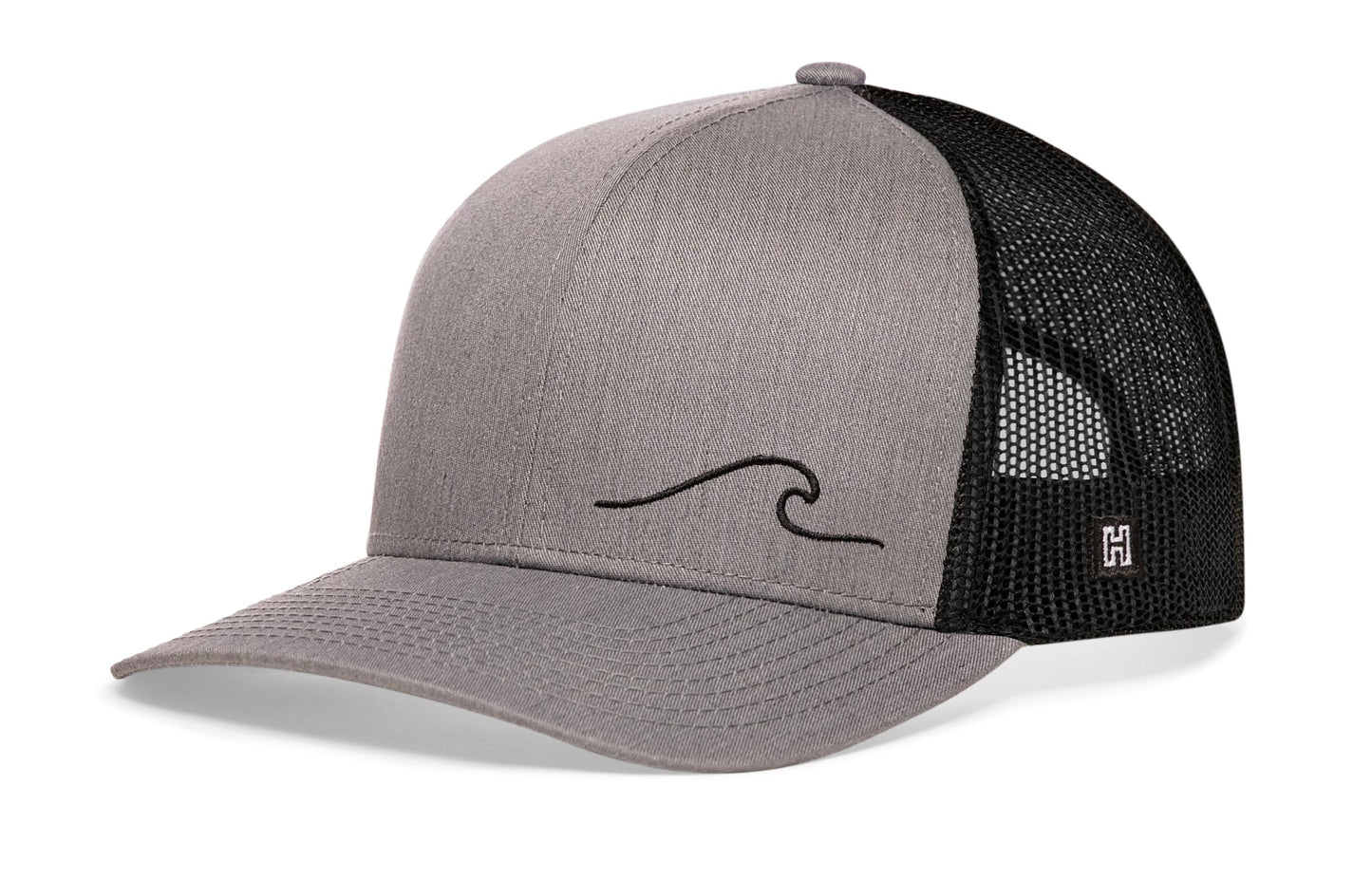 Wave Trucker Haka Hat Gray-Black Beach Snapback