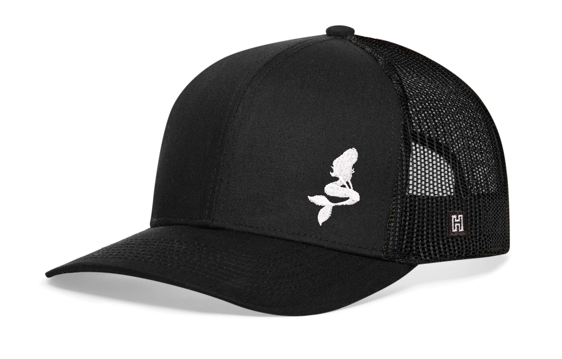 Mermaid Trucker Haka Hat Black  Snapback