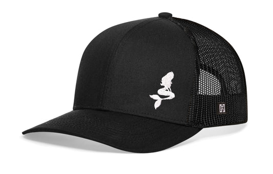Mermaid Trucker Haka Hat Black  Snapback