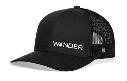 Wander Trucker Haka Hat Black Outdoors Snapback