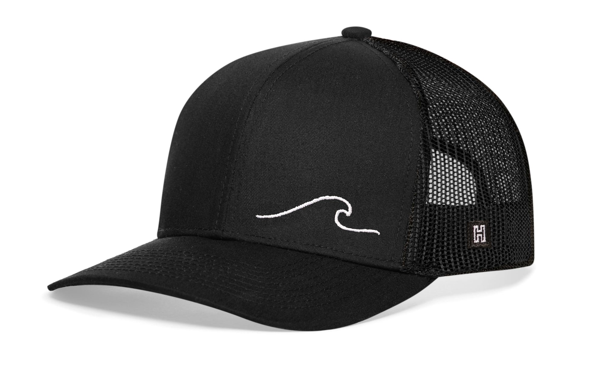 Wave Trucker Haka Hat Black Beach Snapback