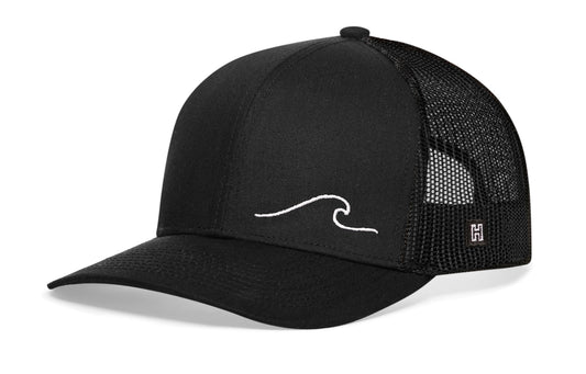 Wave Trucker Haka Hat Black Beach Snapback