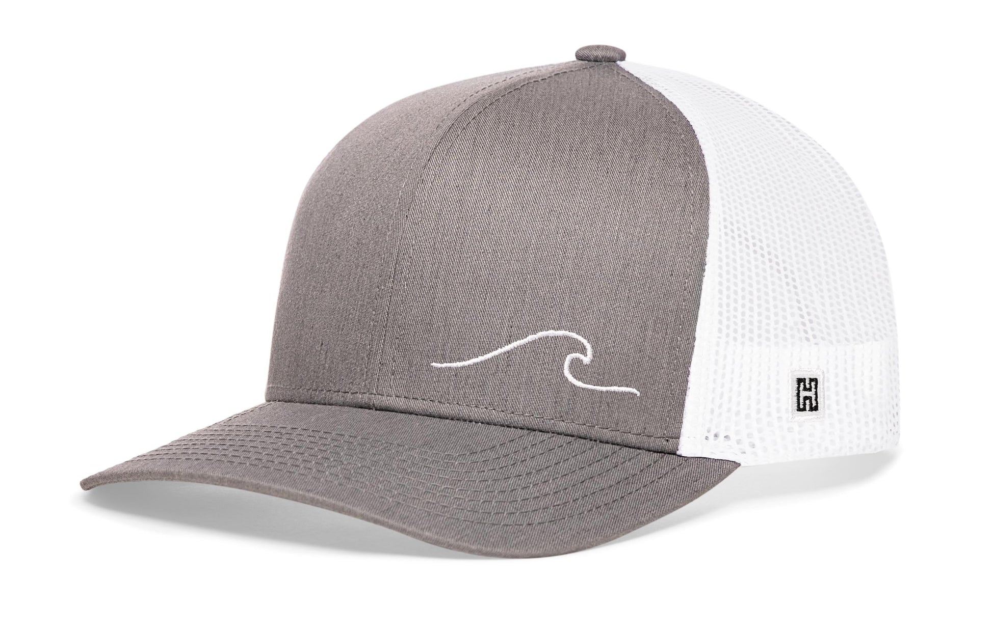 Wave Trucker Haka Hat Gray-White Beach Snapback