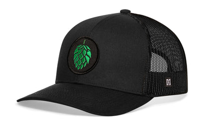 Hops Trucker Haka Hat Black Beer Snapback