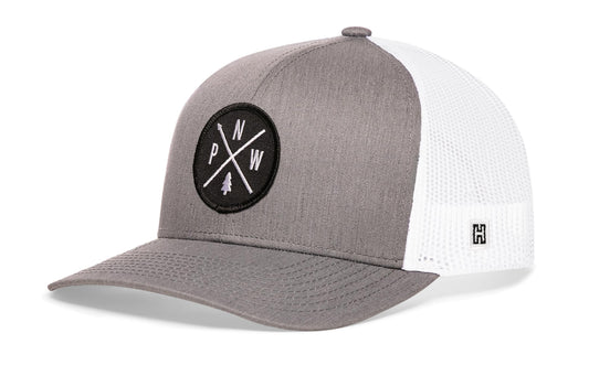 PNW Trucker Haka Hat Gray-White PNW X Snapback