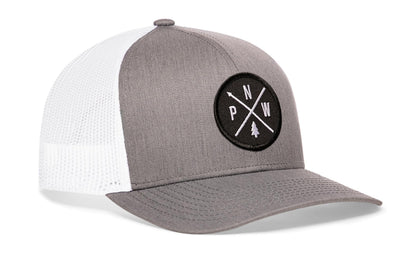 PNW Trucker Haka Hat Gray-White PNW X Snapback