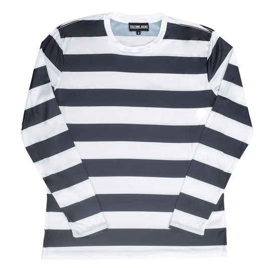 Halloween Costume Waldo Robber Striped Long Sleeve Shirt