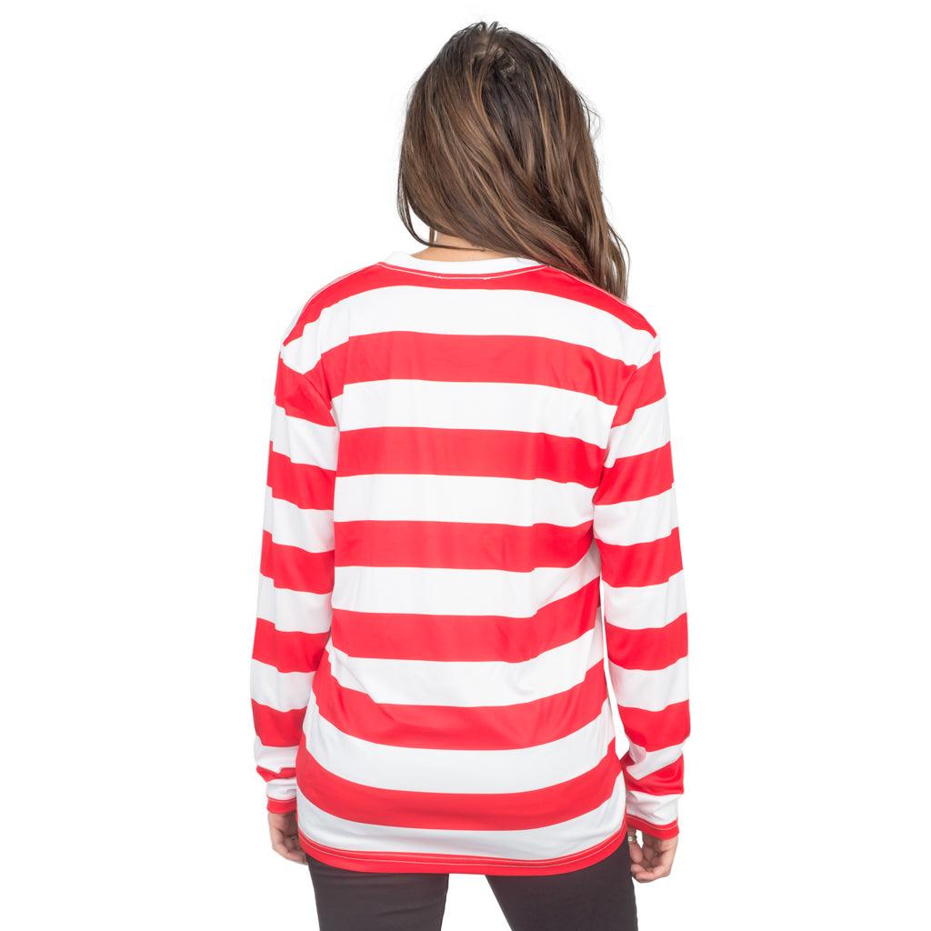 Halloween Costume Waldo Robber Striped Long Sleeve Shirt