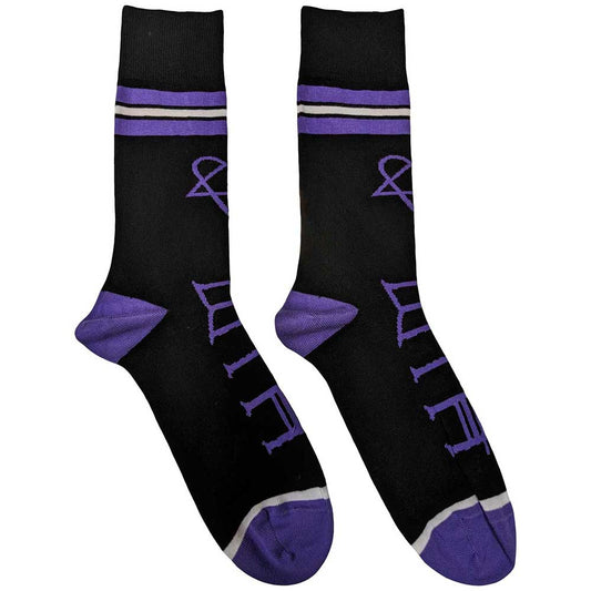 Him Heartagram & Logo Socks Black