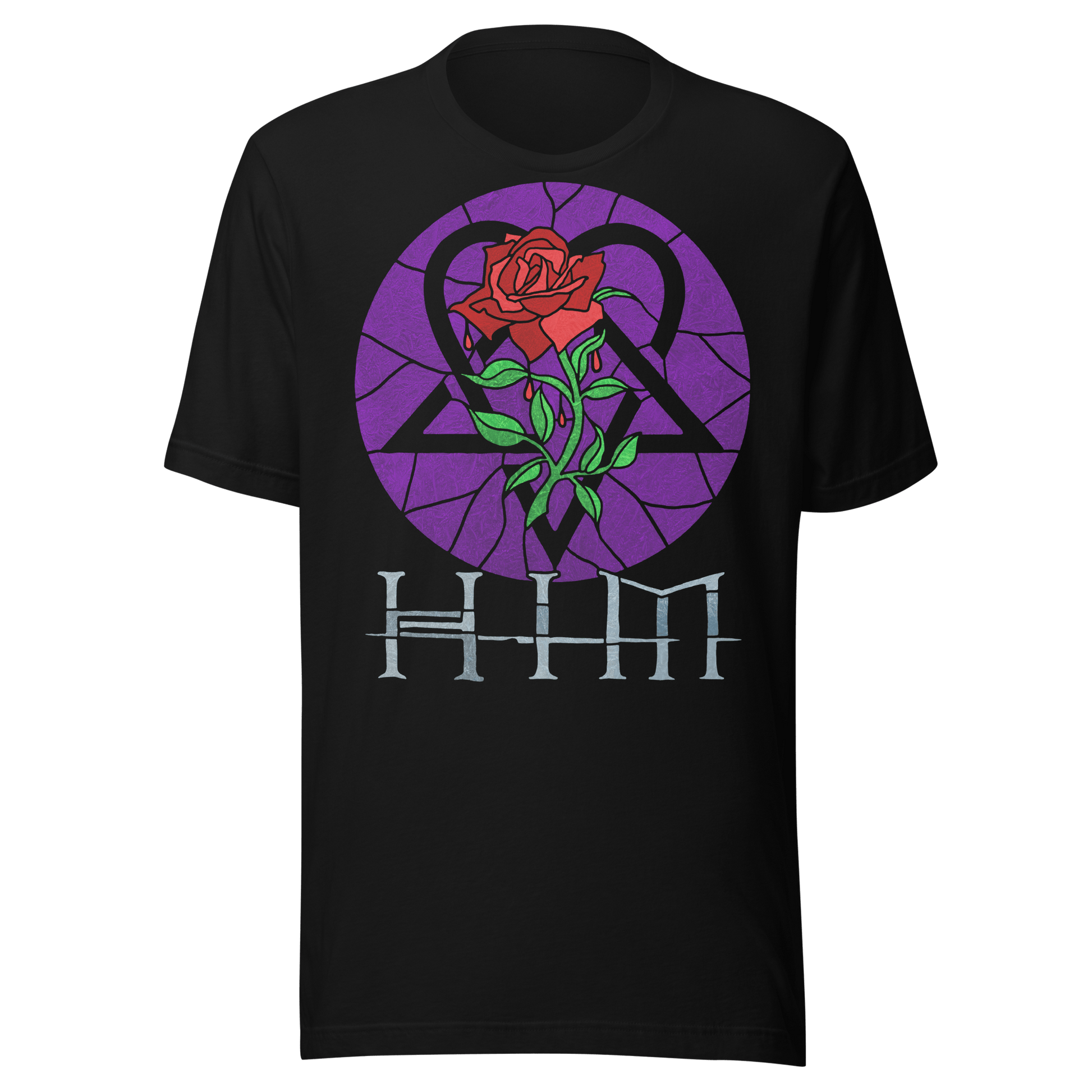 HIM - Stained Glass Jumbo Print T Shirt