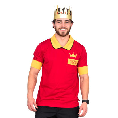 His Royal Beefiness King Halloween Costume T Shirt and Crown Cosplay
