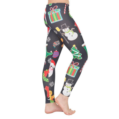 Holiday Symbols All Over Ugly Christmas Leggings