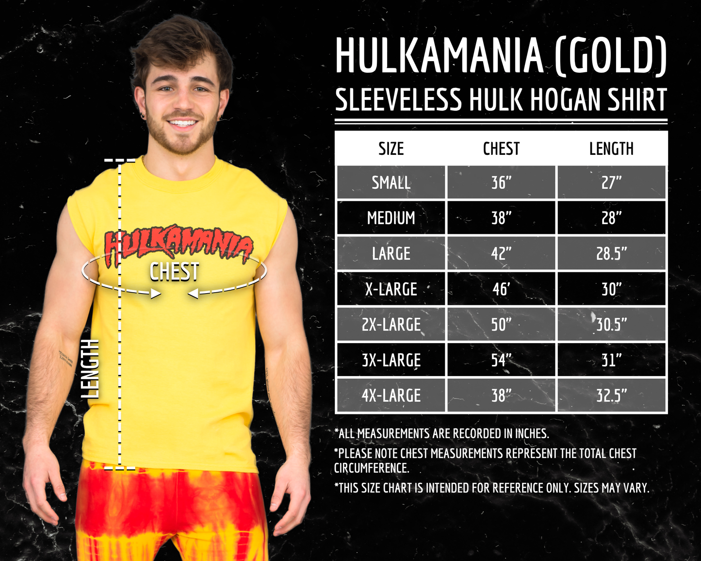 Hulk Hogan Hulkamania Sleeveless Mens T Shirt Yellow